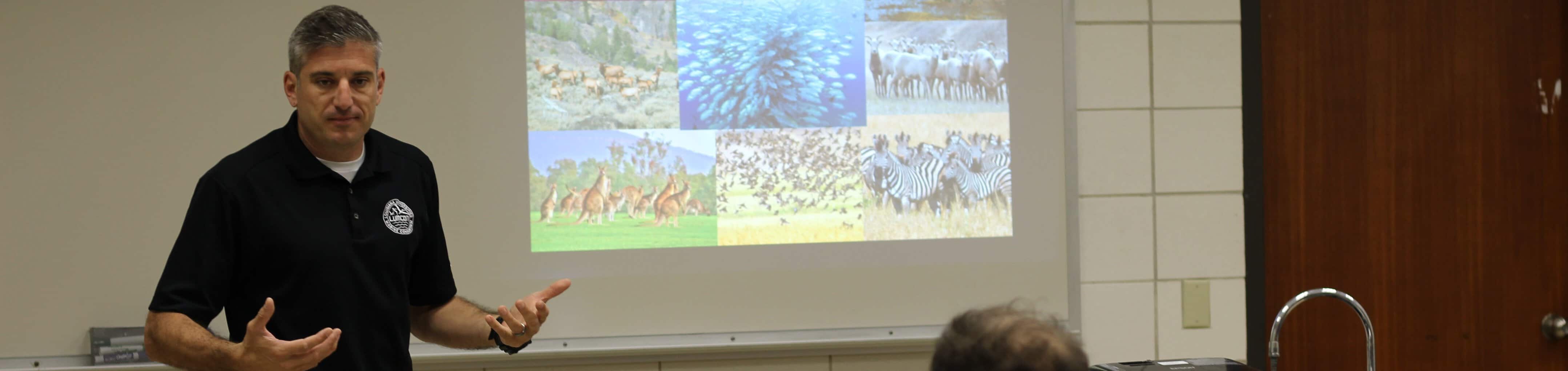 A man giving a presentation